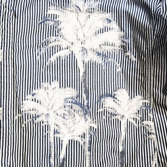 American Eagle Outfitters Stripe Button-up 100% Cotton Vintage Fit Top Size M - Picture 6 of 6